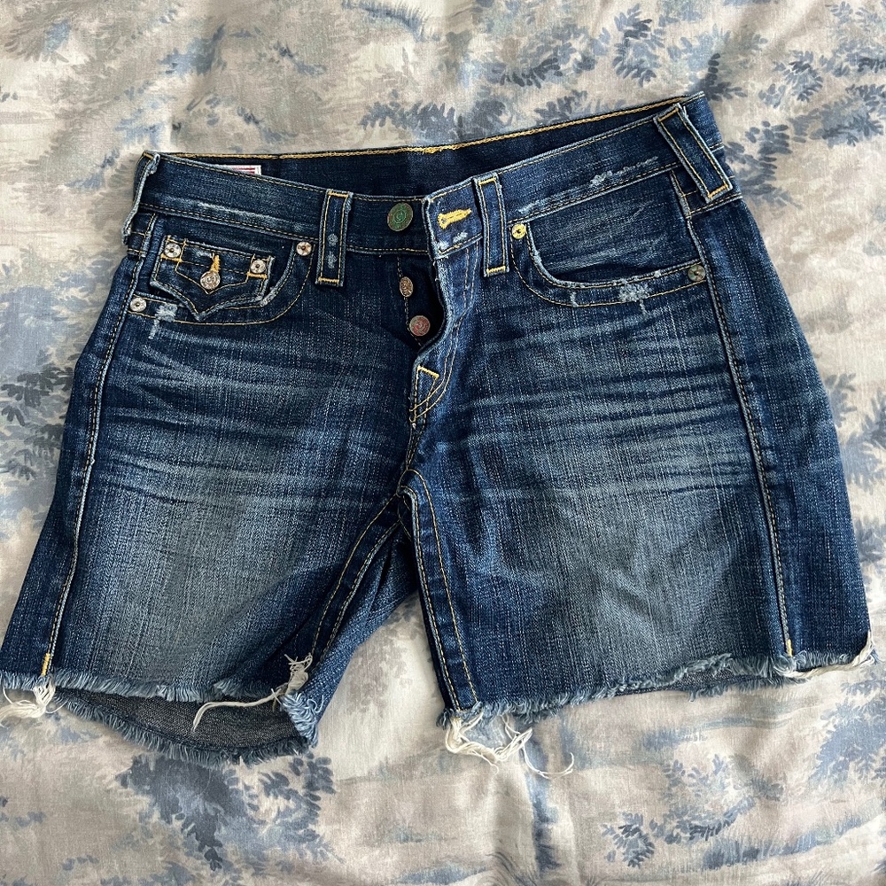 True Religion Jean Shorts, Size 27